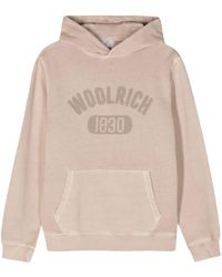 Woolrich - Logo-print Cotton Hoodie - Lyst