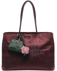 V73 - Embroidered Velvet Tote Bag - Lyst