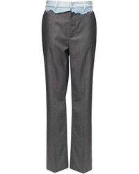 MM6 by Maison Margiela - Denim Panel Trousers - Lyst
