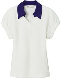 Tory Burch - Top de manga corta con cuello de polo - Lyst