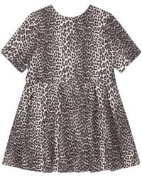 Ganni - Leopard-Print Minidress - Lyst