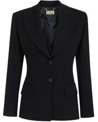 Elisabetta Franchi - Lightweight Crêpe Jacket With Laces - Lyst