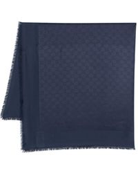 Gucci - Gg-Jacquard Frayed Scarf - Lyst