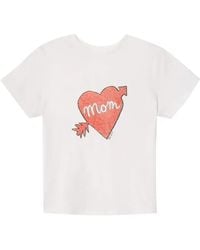 RE/DONE - Classic Tee Mom Heart-Print T-Shirt - Lyst