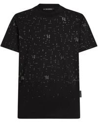 KARL LAGERFELD - Monogram Rhinestone T-Shirt - Lyst
