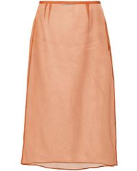 Prada - Jupe Mi-Longue À Design Superposé En Tulle - Lyst