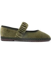 Flabelus - Mafalda Ruched-Strap Ballet Flats - Lyst