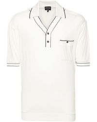Giorgio Armani - Fine-knit Polo Shirt - Lyst