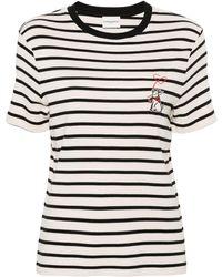 Claudie Pierlot - T-shirt a righe con applicazione Jean Toto - Lyst