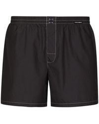Dolce & Gabbana - Logo-patch Cotton Boxers Shorts - Lyst