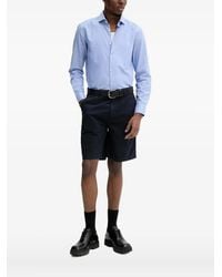 HUGO - Long-Sleeved Cotton-Linen Blend Shirt - Lyst