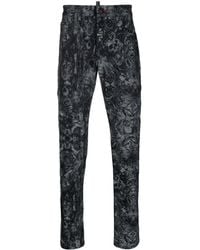 Philipp Plein - Mid-Rise Tapered-Leg Jeans - Lyst