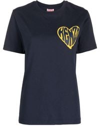 KENZO - T-Shirt mit Herz-Print - Lyst