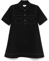 Ganni - Mini-Jurk Van Crêpe - Lyst