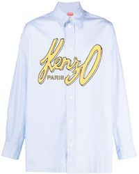 KENZO - Overhemd Met Logoprint - Lyst