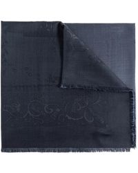 Ferragamo - Jacquard-Patterned Frayed Scarf - Lyst