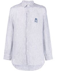 Etro - Striped Linen Shirt - Lyst