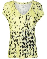 Majestic Filatures - Leopard-print V-neck T-shirt - Lyst