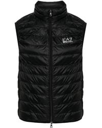 EA7 - Logo Down Vest - Lyst
