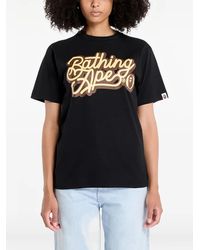 A Bathing Ape - X A Bathing Ape Script Logo Tee T-Shirt - Lyst