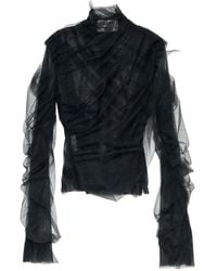 MATIERES FECALES - Lola Ruffled Tulle Top - Lyst