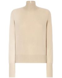 Pinko - Ribbed-Trim High-Neck Sweater - Lyst