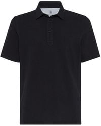 Brunello Cucinelli - Button-Fastening Cotton Polo Shirt - Lyst