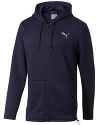 PUMA - Logo-Detail Long-Sleeve Hoodie - Lyst