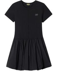 Mini Cream - Embellished Pleated Mini Dress - Lyst