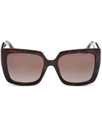 GUESS EYEWEAR - Tortoiseshell-Effect Square-Frame Sunglasses - Lyst