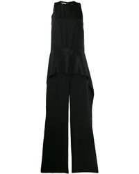 Stella McCartney ドレープフリンジ ジャンプスーツ - ブラック