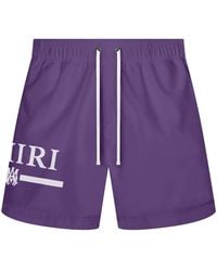 Amiri - Bar Logo-Print Swimming Trunks - Lyst