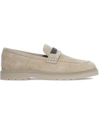 Brunello Cucinelli - Loafer aus Wildleder mit glänzendem Monili - Lyst