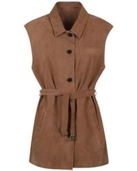 DESA NINETEENSEVENTYTWO - Button Belted Jacket - Lyst