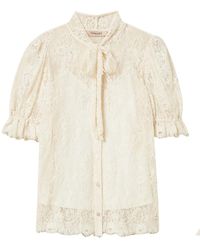 Twinset - Lace Bow-Collar Shirt - Lyst