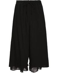 Y's Yohji Yamamoto - Pantalon Ample À Lien De Resserrage - Lyst