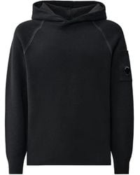 C.P. Company - Double Cotton Knit Lens Hooded Sweater - Lyst
