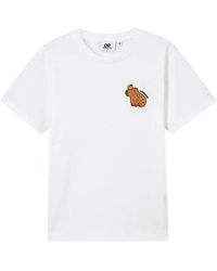 Chocoolate - Embroidered-Detail Cotton T-Shirt - Lyst