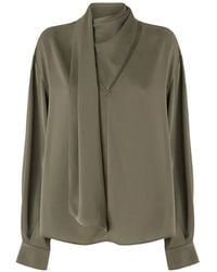 Pinko - Pussy-Bow Long-Sleeve Blouse - Lyst