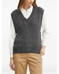 Morgan - Buttoned V-Neck Vest - Lyst