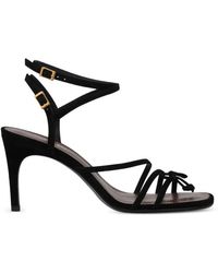 POTAMY - Bow-Detail Suede Sandals - Lyst