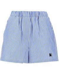 MSGM - Short À Rayures - Lyst