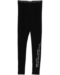 Yohji Yamamoto - Embroidered Logo-Waistband Leggings - Lyst
