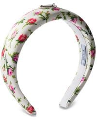 Prada - Printed Duchesse Headband - Lyst