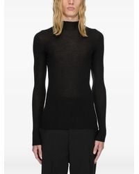Rick Owens - Ribbed Fitted High-Neck Turtleneck - Lyst