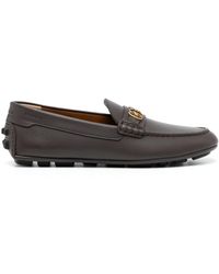 Bally - Emblem-plaque Leather Driving Shoes - Lyst