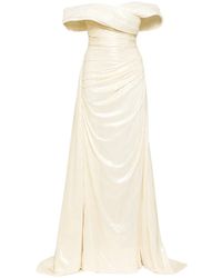 Saiid Kobeisy - Lamé Off-Shoulder Dress - Lyst