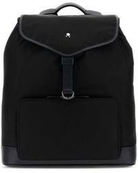 Montblanc - Logo-Plaque Foldover-Top Canvas Large Backpack - Lyst