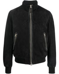 Tom Ford - Zip-up Suede Bomber Jacket - Lyst