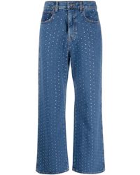 GIUSEPPE DI MORABITO - Crystal-Embellished Jeans - Lyst